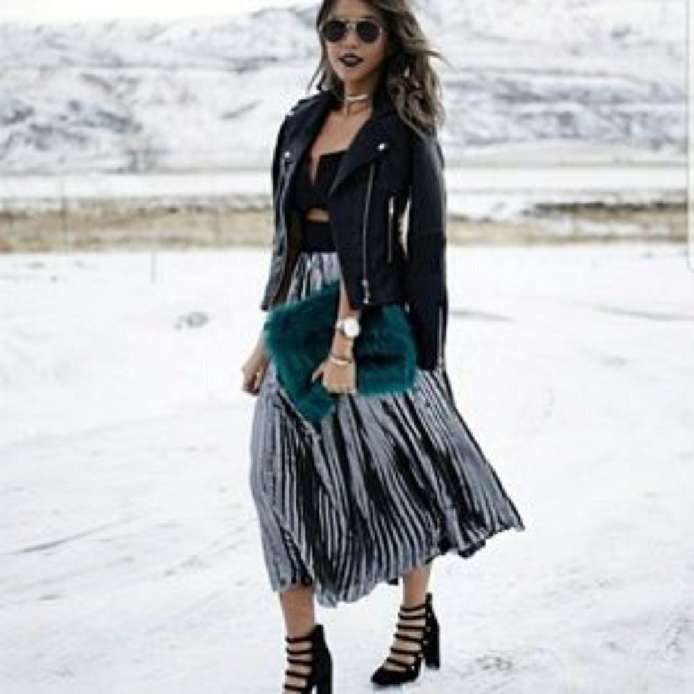 Free People Piper Pleated Midi Dress